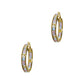 Pre-Owned 9ct Gold Pastel CZ Creole Hoop Earrings