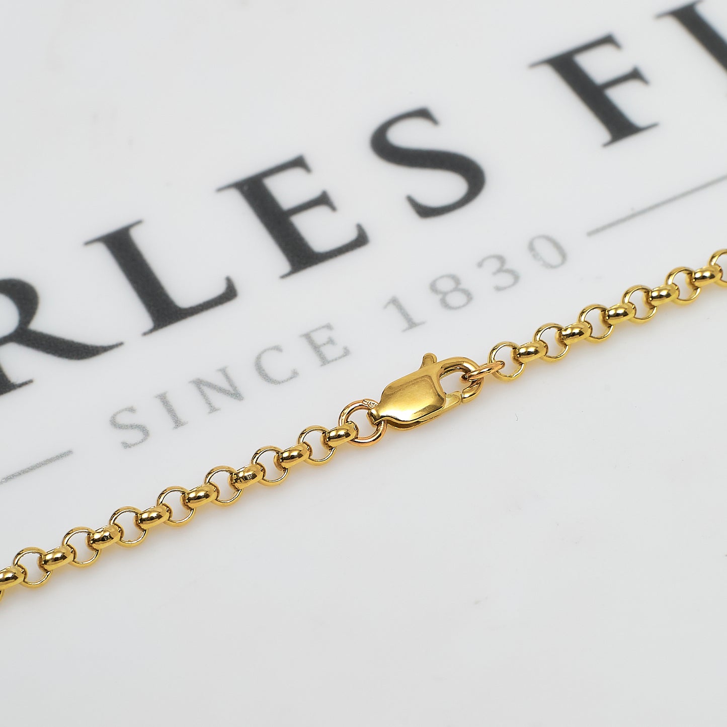 Pre-Owned 9ct Gold Belcher Chain Necklace 18 Inch