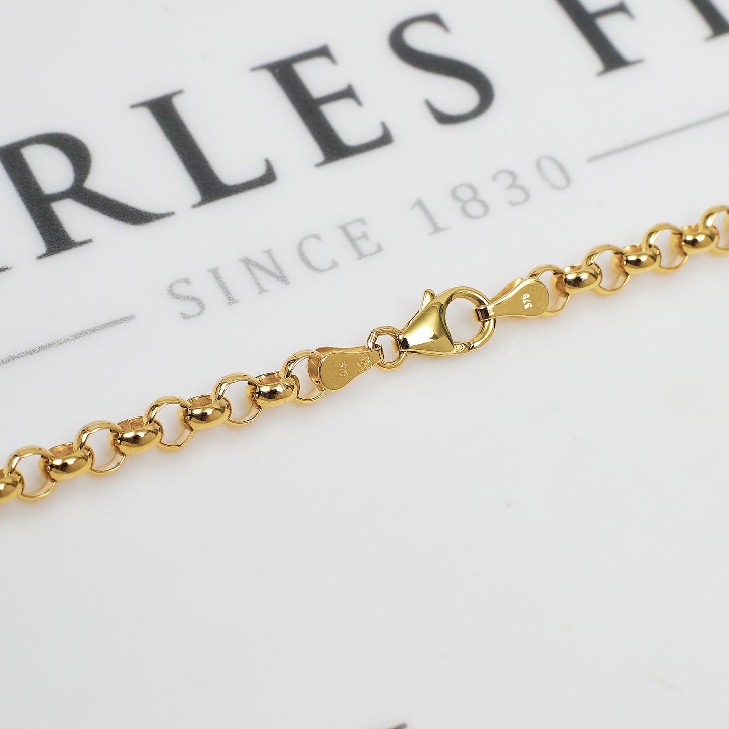 Pre-Owned 9ct Gold Belcher Chain Necklace 26 Inch