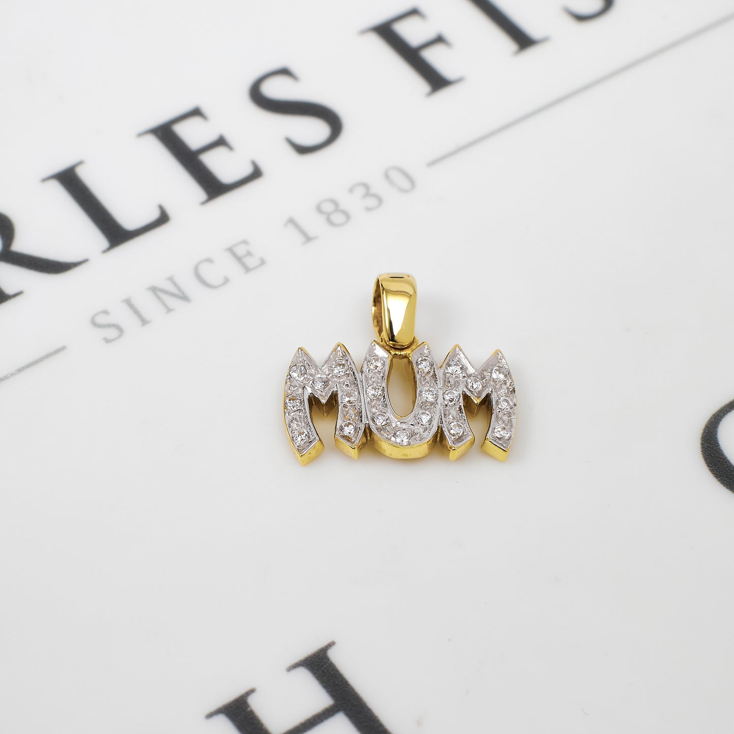 Pre-Owned 9ct CZ Gold MUM Cherish Pendant