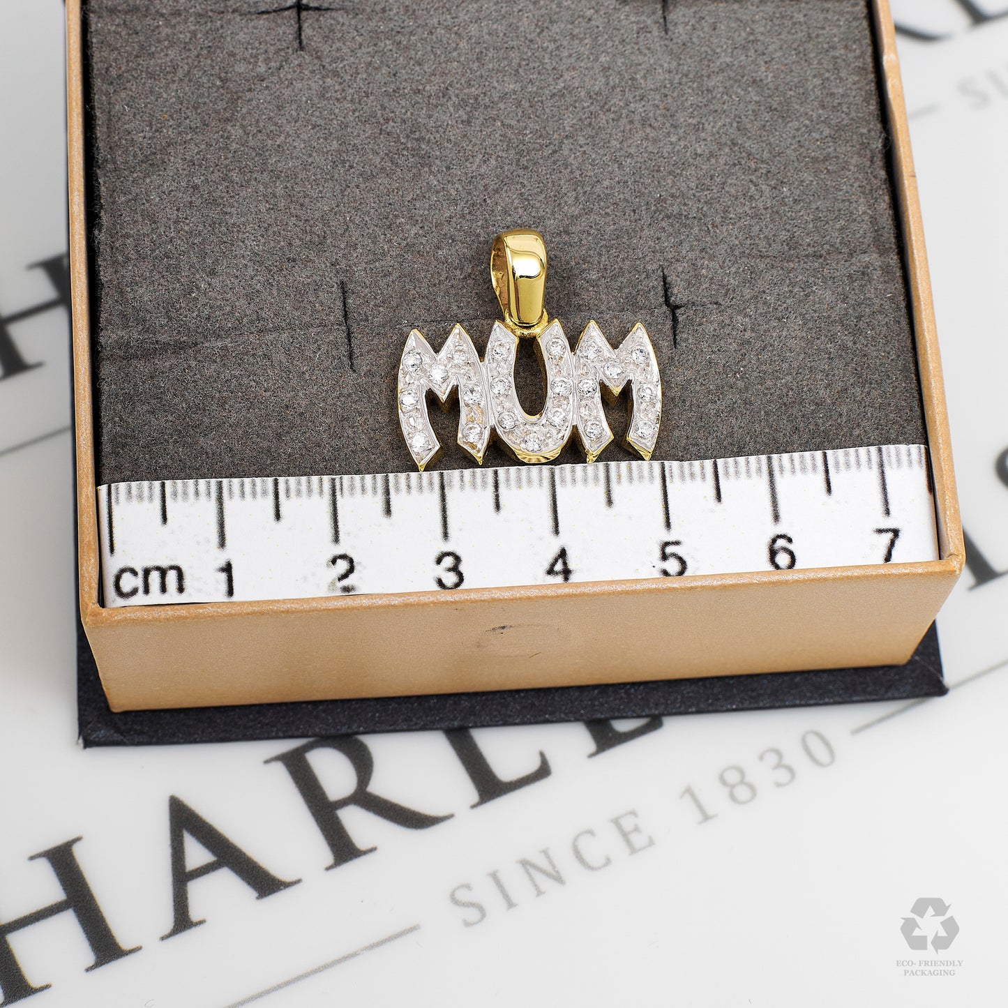Pre-Owned 9ct CZ Gold MUM Cherish Pendant