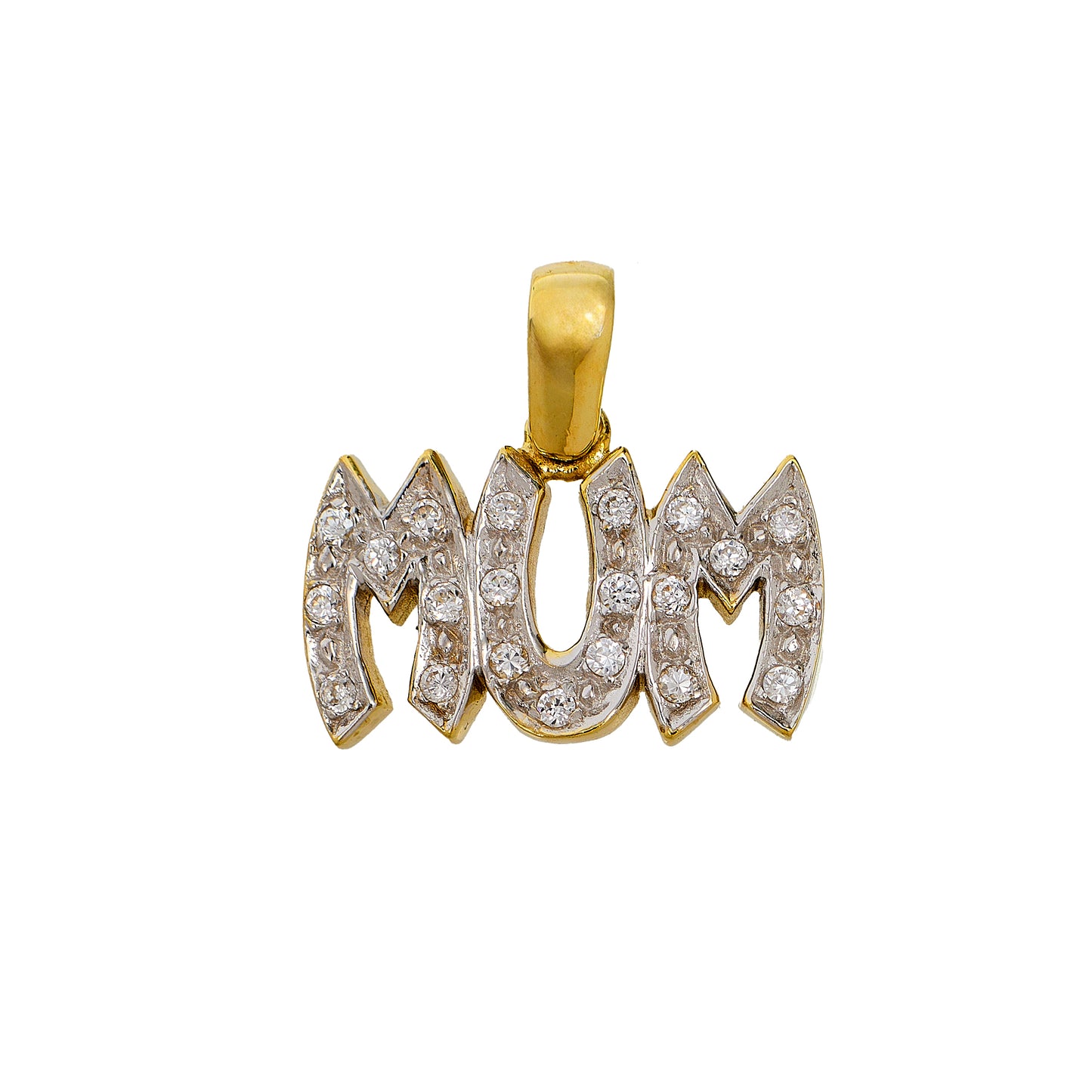 Pre-Owned 9ct CZ Gold MUM Cherish Pendant