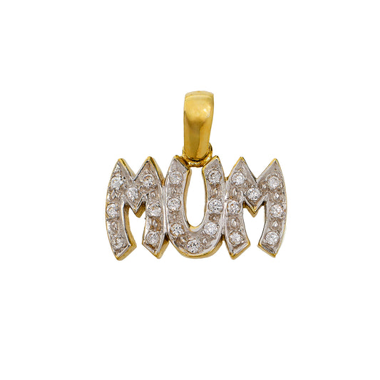 Pre-Owned 9ct CZ Gold MUM Cherish Pendant