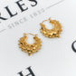 Pre-Owned 9ct Gold Ornate Creole Hoop Earrings