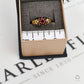 Pre-Owned 9ct Gold Garnet Cluster Ring Size Q