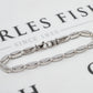 Pre-Owned 9ct White Gold Greek Key Design Bracelet 7.5 Inch