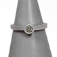 Pre-Owned 9ct White Gold Diamond Rubover Ring Size N