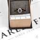 Pre-Owned 18ct Gold Oval Amethyst & Diamond Cluster Ring Size L