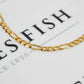 Pre-Owned 9ct Gold Figaro Chain Bracelet 8 Inch
