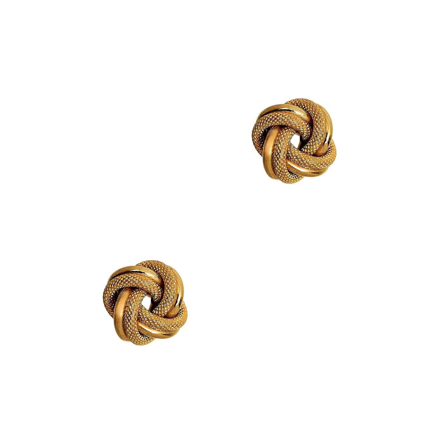 Pre-Owned 9ct Gold Knot Stud Earrings