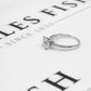 Pre-Owned 9ct White Gold CZ Ring Size K.5