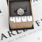 Pre-Owned 9ct White Gold CZ Cluster Ring Size L.5