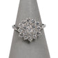Pre-Owned 9ct White Gold CZ Cluster Ring Size L.5