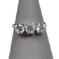 Pre-Owned 9ct Gold White Gold CZ Ring Size M