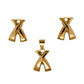 Pre-Owned 9ct Gold X Design Jewellery SET
