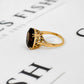 Pre-Owned 9ct Gold Oval Smokey Quartz Ring Size K