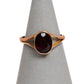 Pre-Owned 9ct Gold Oval Garnet Ring Size M.5