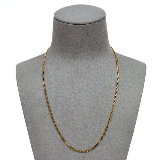 Pre-Owned 9ct Gold Curb Chain Necklace 18 Inch