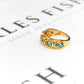 Pre-Owned 9ct Gold 5 Oval Beryl Ring Size L