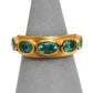 Pre-Owned 9ct Gold 5 Oval Beryl Ring Size L