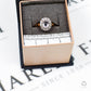 Pre-Owned 9ct Gold Oval Amethyst & CZ Cluster Ring Size J.5