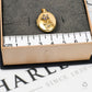 Pre-Owned 9ct Gold Purple & White CZ Flower Locket Pendant