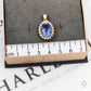 Pre-Owned 9ct Gold Fluorite & White Zircon Cluster Pendant