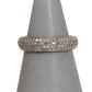 Pre-Owned 9ct White Gold 4 Row Diamond Band Ring Size N.5