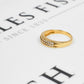 Pre-Owned 9ct Gold 2 Row Diamond Ring Size P