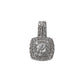 Pre-Owned 9ct White Gold Square Diamond Cluster Pendant