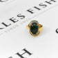Pre-Owned 9ct Gold Cabocohon Quartz & Diamond Cluster Ring