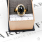 Pre-Owned 9ct Gold Cabocohon Quartz & Diamond Cluster Ring