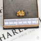 Pre-Owned 9ct Gold Train Station Charm With Moving Train