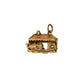 Pre-Owned 9ct Gold Train Station Charm With Moving Train