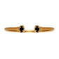 Pre-Owned 9ct Gold 2 Sapphire Childs Open Ended Bangle
