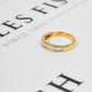 Pre-Owned 14ct Gold Baguette Cut Diamond Ring Size N.5