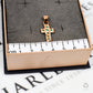 Pre-Owned 14ct Gold Green CZ Cross Pendant