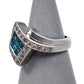 Pre-Owned 9ct White Gold Rhombus Diamond Cluster Ring Size M