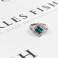 Pre-Owned 9ct White Gold Rhombus Diamond Cluster Ring Size M