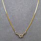 Pre-Owned 14ct Gold 10 Diamond Centre Dress Necklace 18 Inch