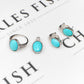 Pre-Owned 14ct Reconstituted Turquoise & Diamond SET