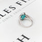 Pre-Owned 14ct Reconstituted Turquoise & Diamond SET