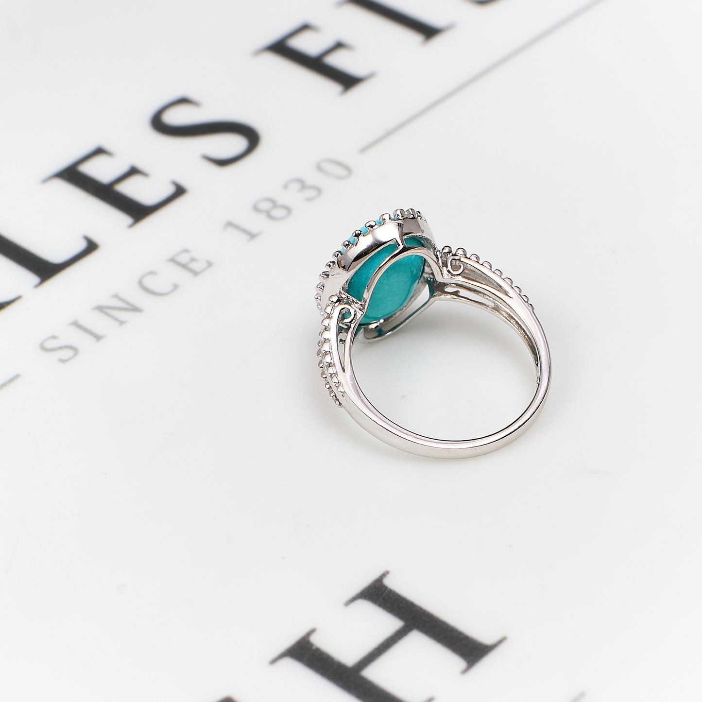 Pre-Owned 14ct Reconstituted Turquoise & Diamond SET