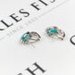 Pre-Owned 14ct Reconstituted Turquoise & Diamond SET