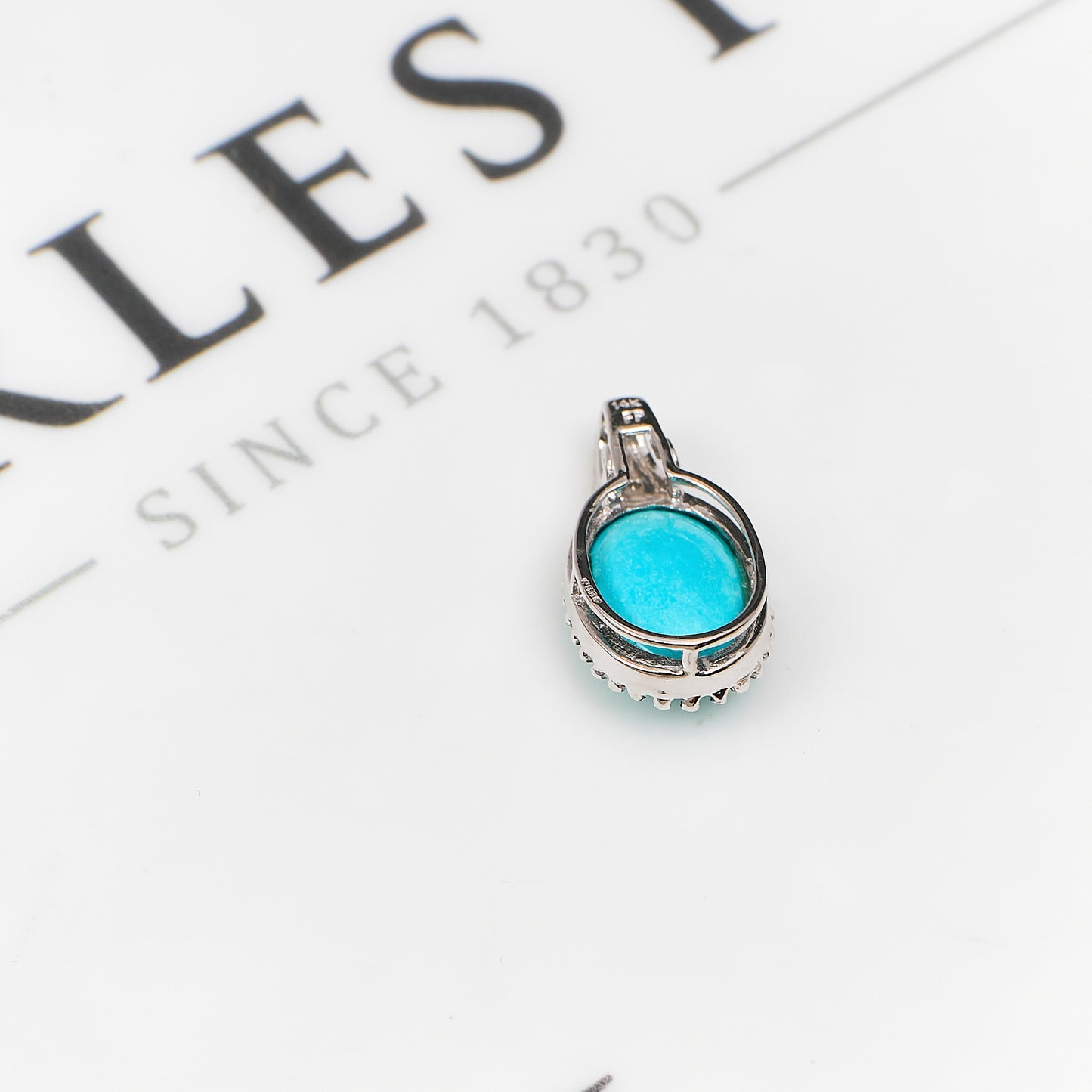 Pre-Owned 14ct Reconstituted Turquoise & Diamond SET