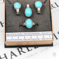 Pre-Owned 14ct Reconstituted Turquoise & Diamond SET