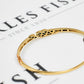 Pre-Owned 14ct Gold Sapphire & Diamond Hinged Bangle