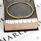 Pre-Owned 14ct Gold Sapphire & Diamond Hinged Bangle