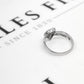 Pre-Owned 18ct White Gold Diamond Heart Ring Size N