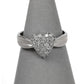 Pre-Owned 18ct White Gold Diamond Heart Ring Size N